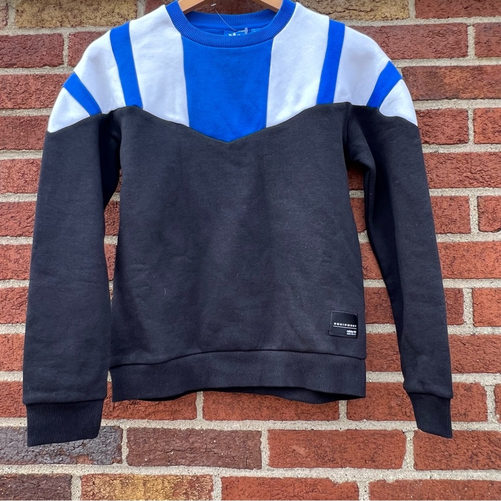 Adidas Originals Boys EQT Crew Neck 90'S Style Long Sleeve Sweatshirt Medium